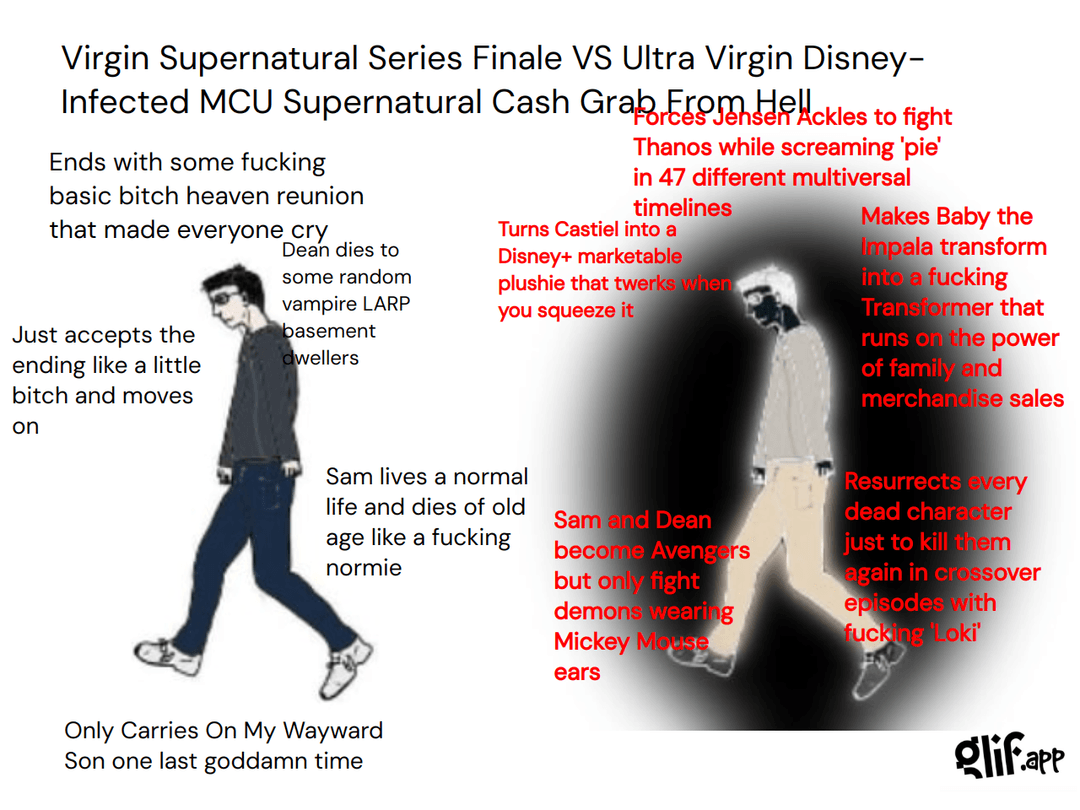 glif - CURSED Virgin vs Ultra Virgin Meme Generator by What the