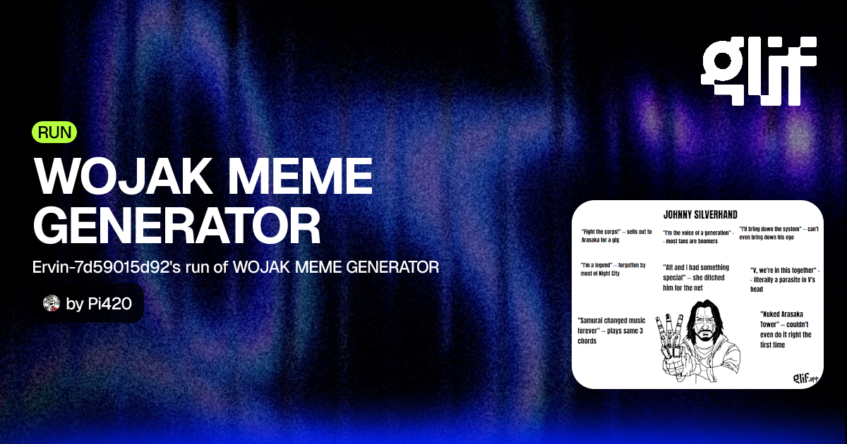 glif - Ervin-7d59015d92's run of WOJAK MEME GENERATOR